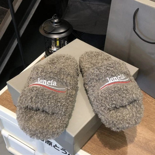 Balenciaga Fur Slides