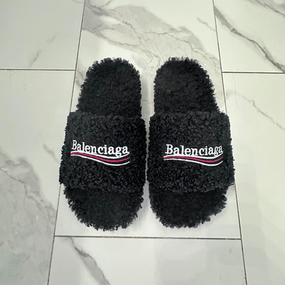 Balenciaga Fur Slides