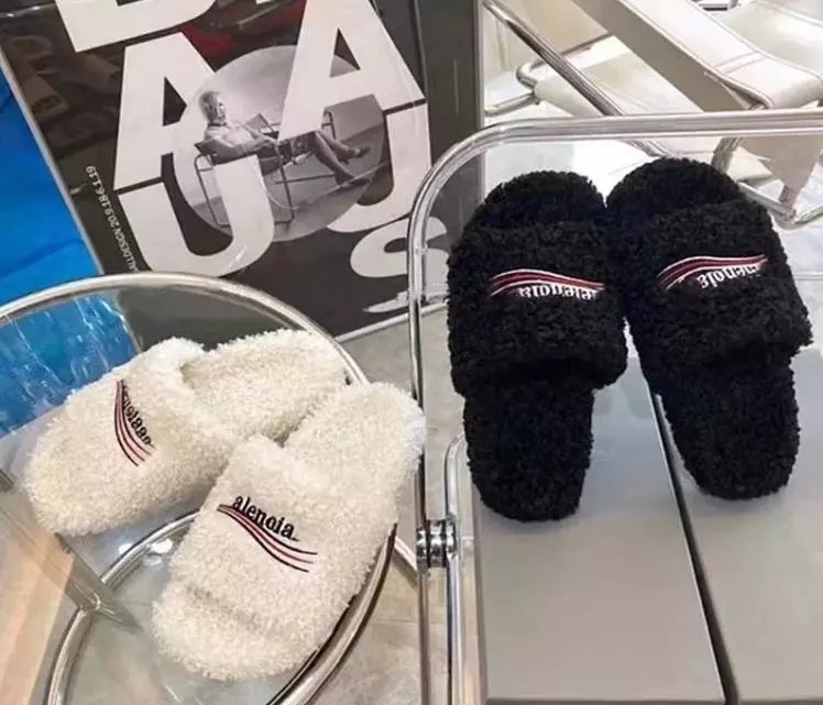Balenciaga Fur Slides