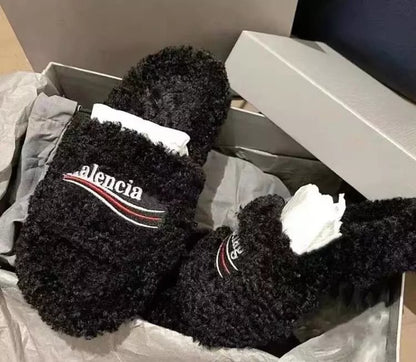 Balenciaga Fur Slides
